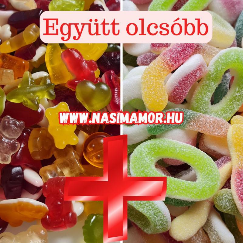 Együtt olcsóbb!  1+1 kg Édes Mix + Savanyú Mix gumicukor !! 2 kg !!