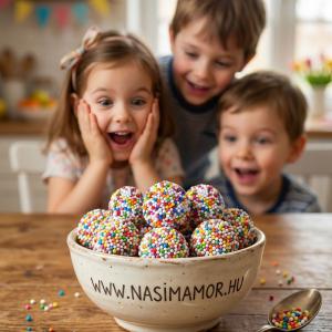 Cukrozott színes gumicukor golyók