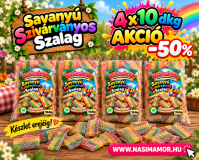 4x10 dkg Savanyú szivárványos szalag