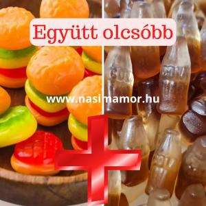 Együtt olcsóbb!  1+1 kg Retro kólás + hamburger gumicukrok !! 2kg !!