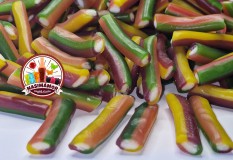 Gyümölcsös töltött szivárvány rúd 1 kg