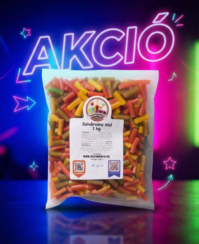 Töltött szivárvány rúd különböző ízekben 1 kg