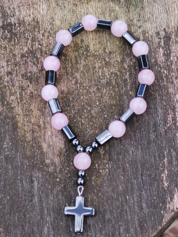 1-tizedes rózsafűzér karkötő