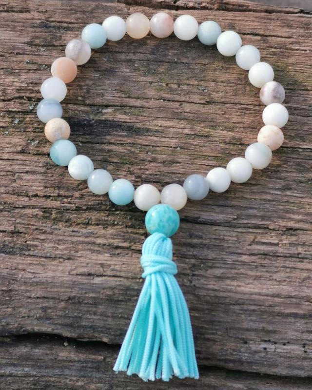 Amazonit 27 szemes csuklómala