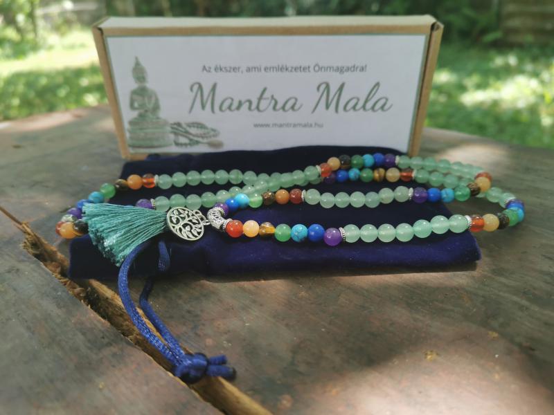 Aventurin 7 csakra mala nyaklánc