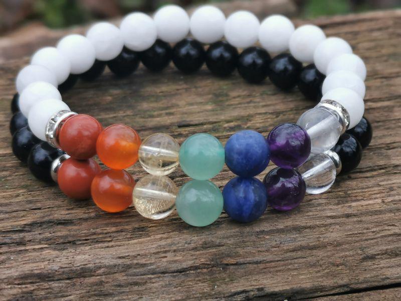 Csakra páros karkötő