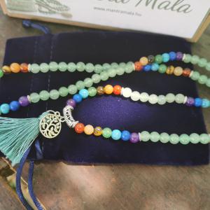 Aventurin 7 csakra mala nyaklánc