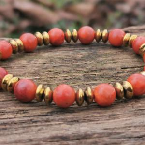 Korall -Ónix  karkötő szett