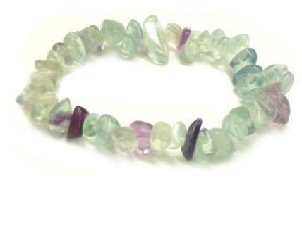 Fluorit  szemcse karkötő