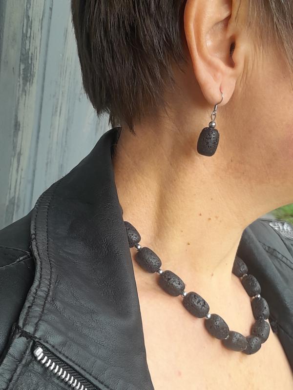 Lávakő ékszer szett