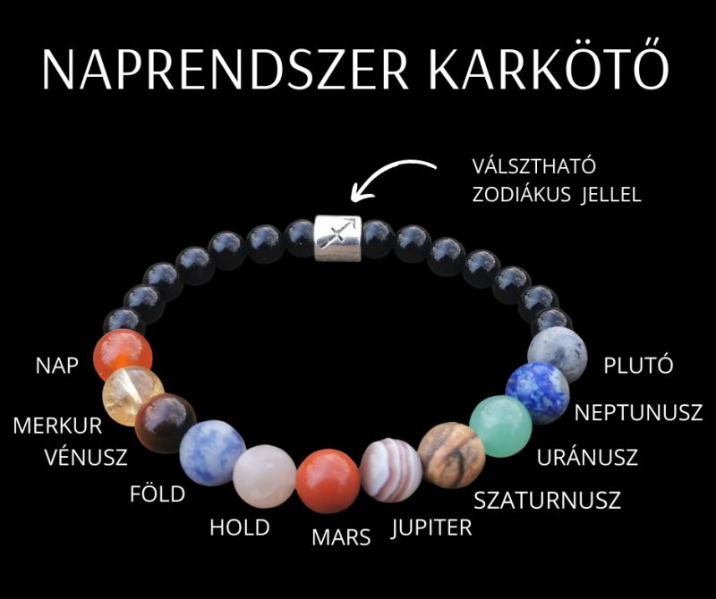 Naprendszer zodiákus karkötő