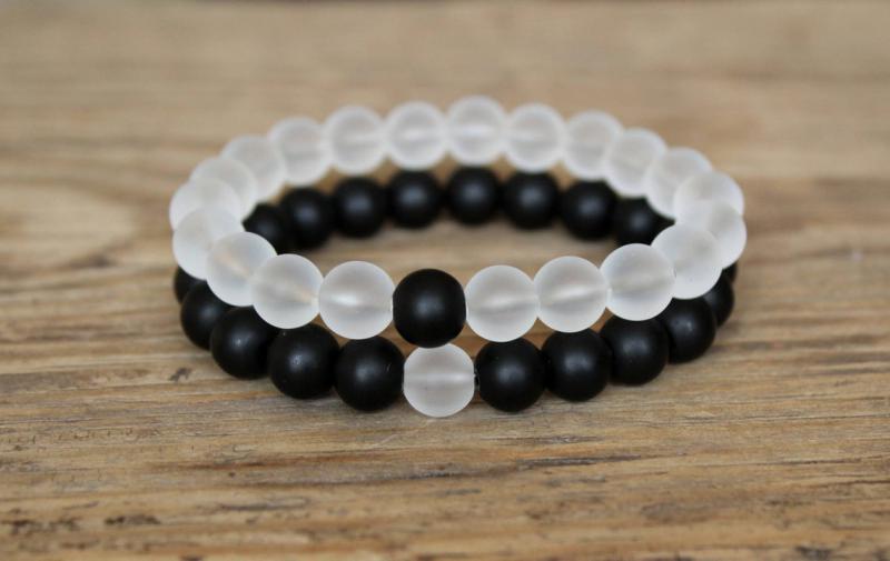 Ónix-Hegyikristály páros karkötő