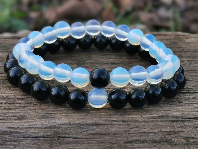 Opalit-Ónix  páros karkötő