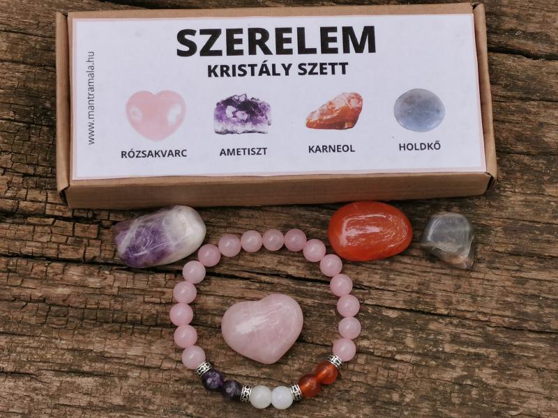 Szerelem kristály szett