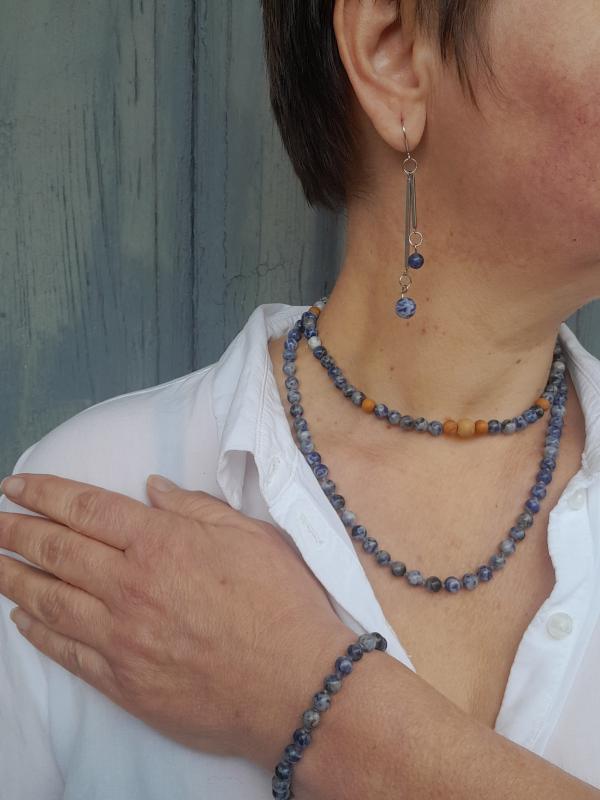 Szodalit ékszer szett