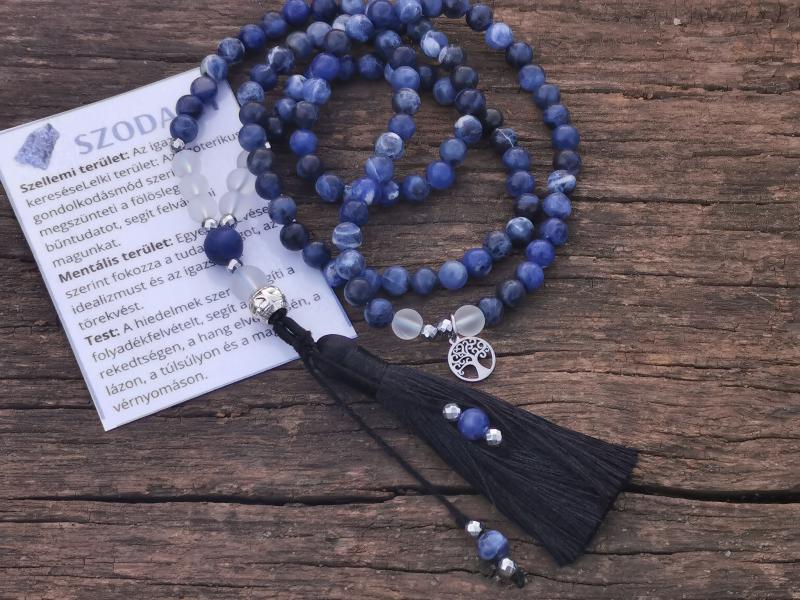 Szodalit mala nyaklánc