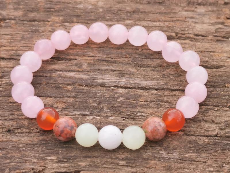 Termékenység rózsakvarc karkötő