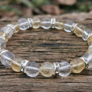 Citrin-Hegyikristály bőség karkötő