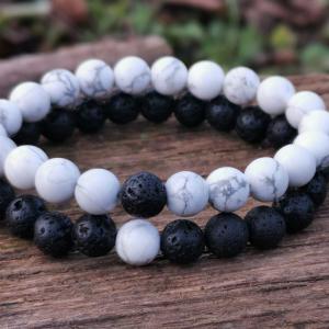 Howlit-Lávakő páros karkötő