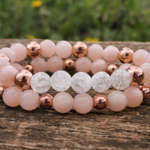 Jáde -Hematit Hegyikristály karkötő szett