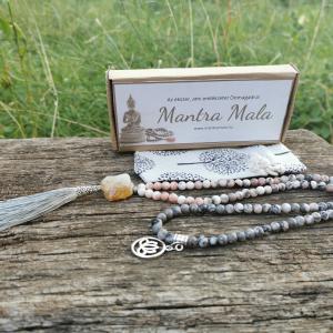 Jáspis-Citrin mala nyaklánc