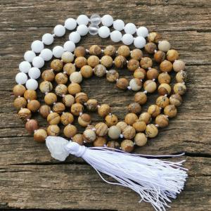 Jáspis-Hegyikristály 108 szemes mala