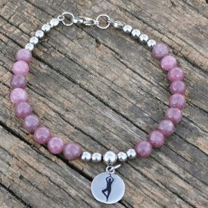 Lepidolit jóga karkötő