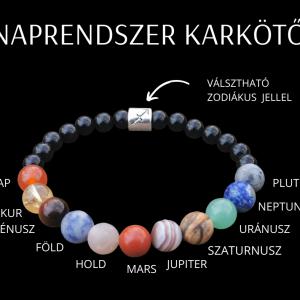 Naprendszer zodiákus karkötő