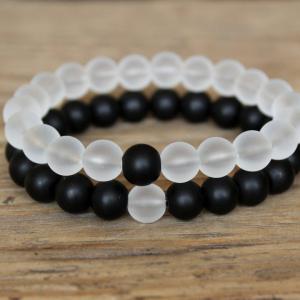 Ónix-Hegyikristály páros karkötő