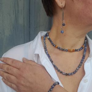 Szodalit ékszer szett