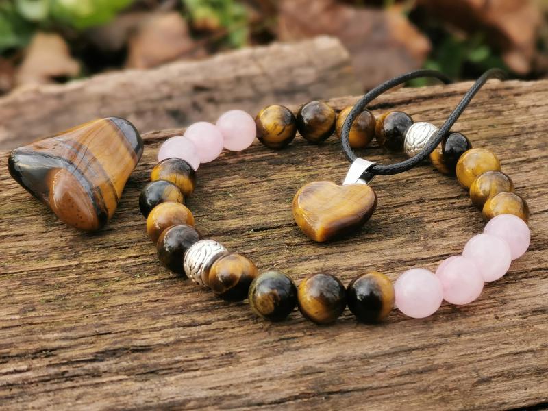 Tigrisszem-Rózsakvarc szett