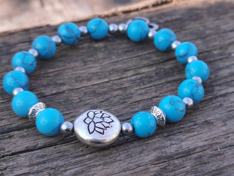 Türkíz jóga karkötő