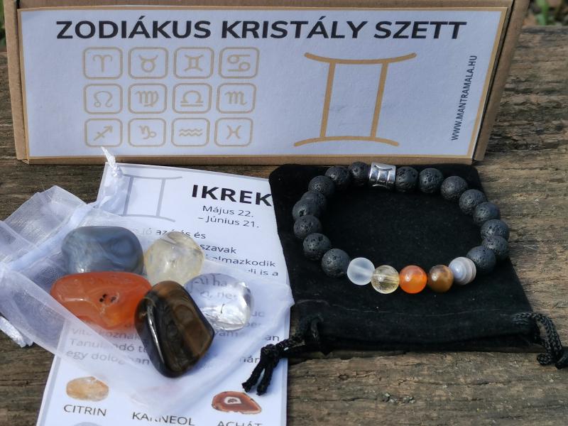 Zodiákus kristály szett- Ikrek
