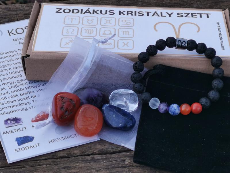 Zodiákus kristály szett- Kos