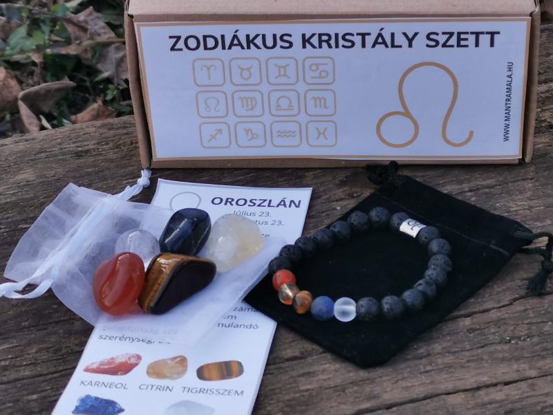 Zodiákus kristály szett- Oroszlán