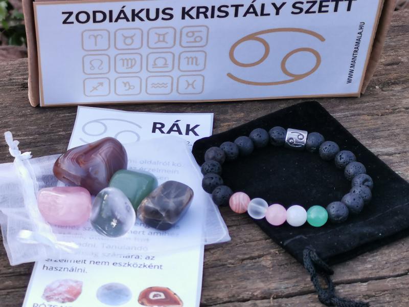 Zodiákus kristály szett- Rák