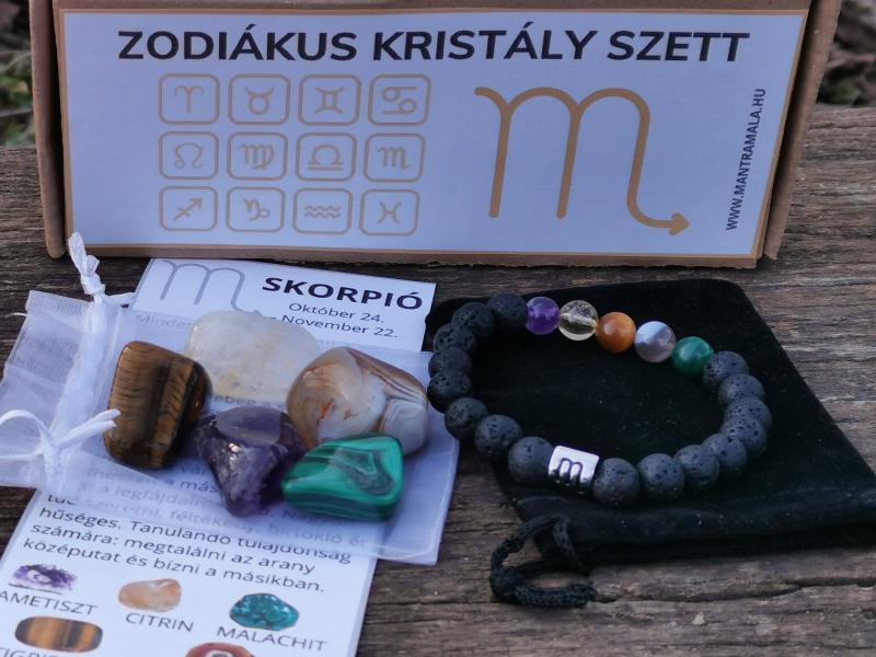 Zodiákus kristály szett- Skorpió