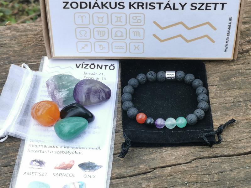 Zodiákus kristály szett- Vízöntő