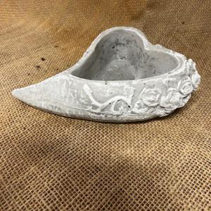 gipsz tál szív íves mintás