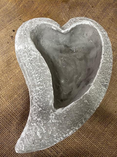gipsz tál szív íves