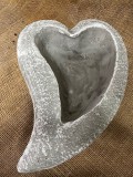 gipsz tál szív íves