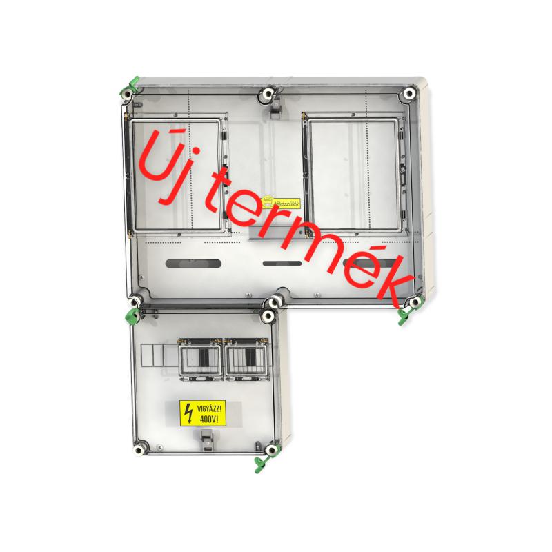 CSATÁRI PLAST PVT 6075 Á-V FM-SZ 1/3 fázisú kombinált villanyóra szekrény (N.+É) 80A szabadvezetékes