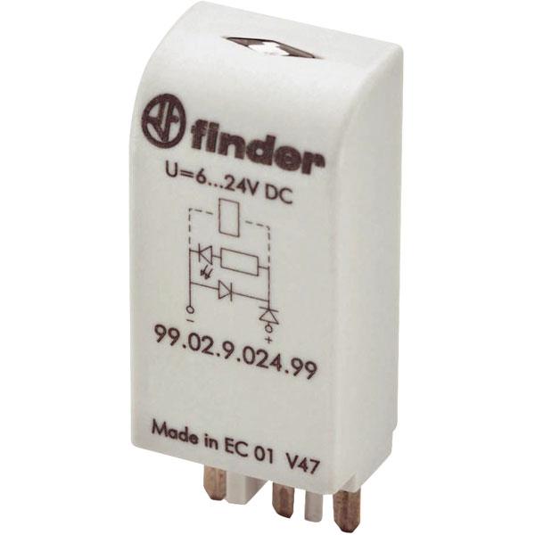 Finder LED-es állapotjelző+védődióda modul