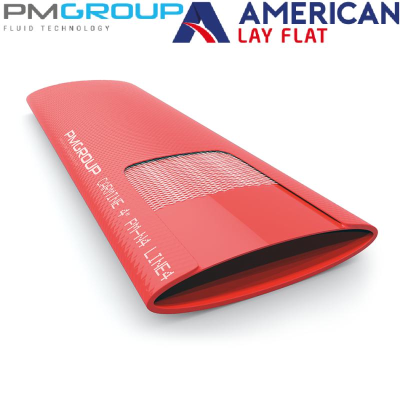 PVC flat tömlő 12 bar 105-ös piros Carmine 50m/tek PM