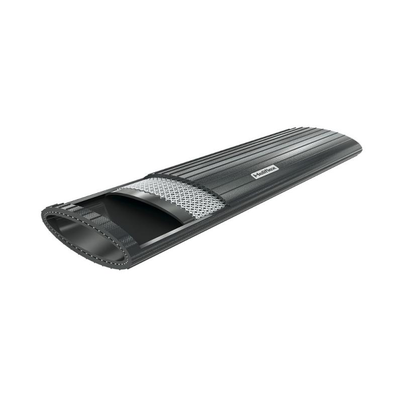 PVC flat tömlő 7 bar 157-es fekete 50m/tek Heliflex