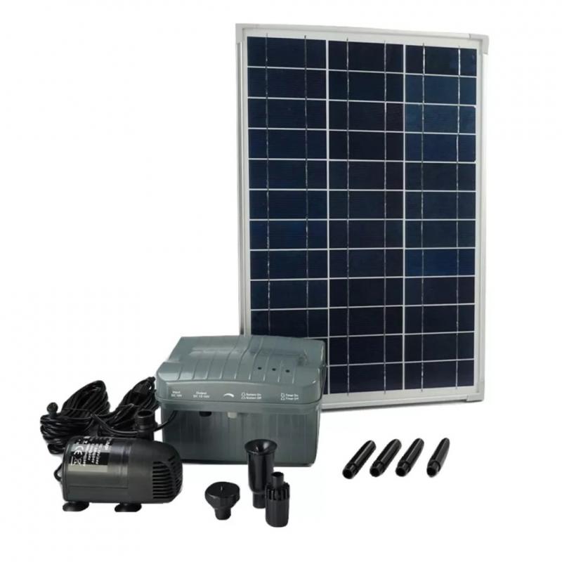 Ubbink SolarMax 1000 napelemes szökőkút szett akkumulátoros tárolóval