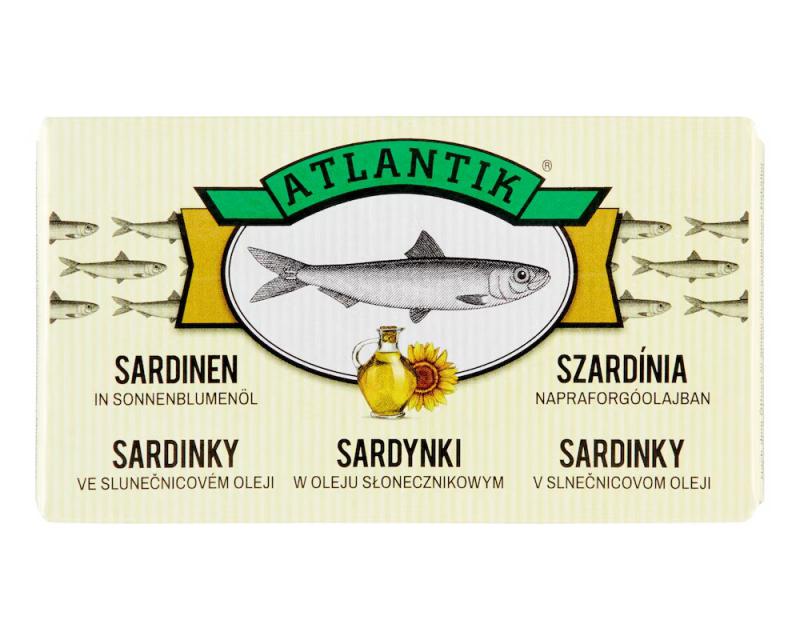 Atlantik szardínia napraforgóolajban 125 g