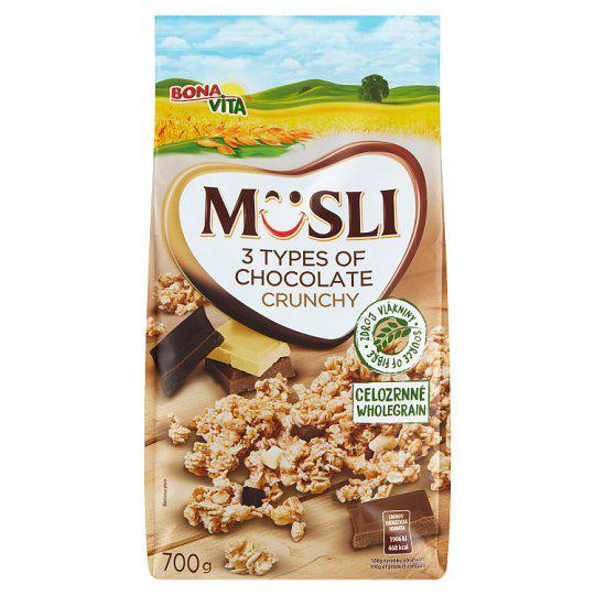 Bona Vita ropogós müzli 3 féle csokoládéval 700 g