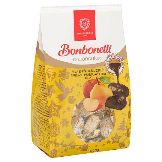 Bonbonetti étcsokoládéval mártott alma és körte ízű zselés szaloncukor 300 g