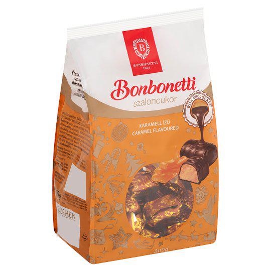 Bonbonetti étcsokoládéval mártott karamell ízű szaloncukor 300 g